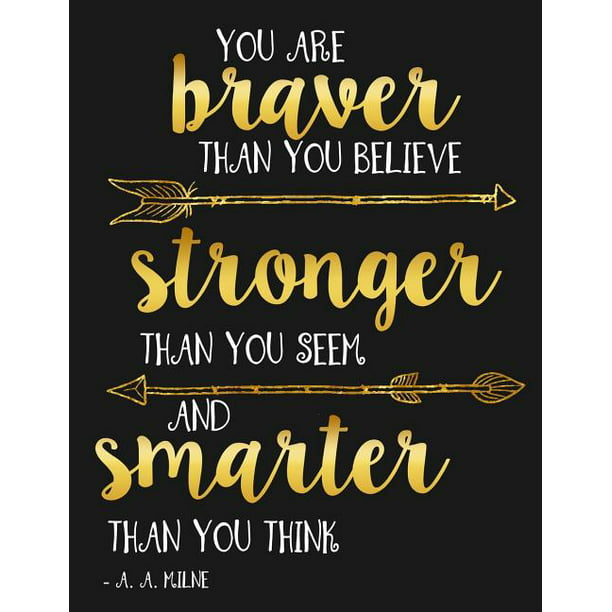 Stronger Than You Seem and Smarter Than You Think Beautiful Lavender Floral Sign Motivational Gift Plaque 10x5 Meijiafei You are Braver Than You Believe 